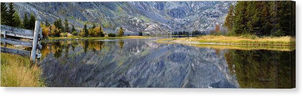 Beautiful Canvas Print featuring the photograph East Rosebud Lake Fall Panorama by Roger Snyder