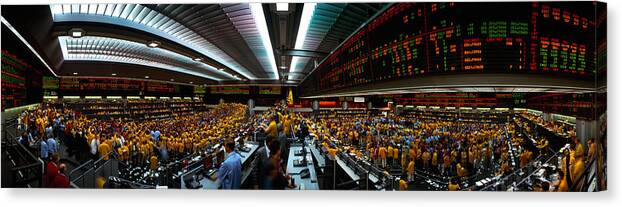 Photography Canvas Print featuring the photograph Interiors Of A Financial Office by Panoramic Images
