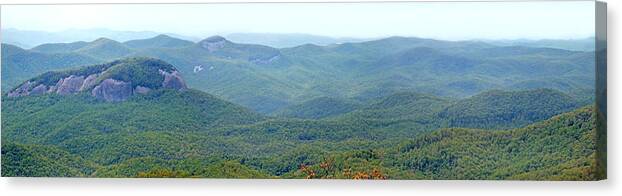 Duane Mccullough Canvas Print featuring the photograph Looking Glass Rock and Valley in the Spring by Duane McCullough