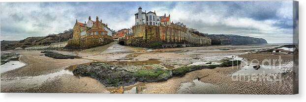 Robin Hood's Bay Canvas Print featuring the photograph Robin Hood's Bay Yorkshire England by Colin and Linda McKie