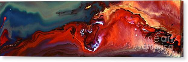 Red Canvas Print featuring the painting Rough Emotions by Serg Wiaderny