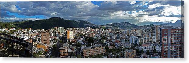 Quito Canvas Print featuring the photograph Close of Business - Quito - Ecuador by Julia Springer