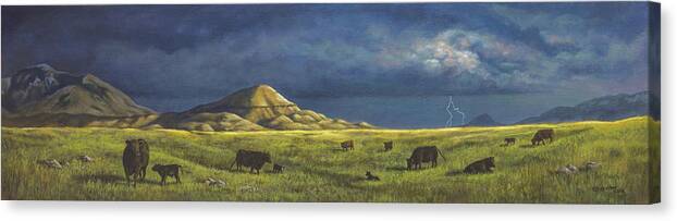 Belt Canvas Print featuring the painting Belt Butte Spring by Kim Lockman