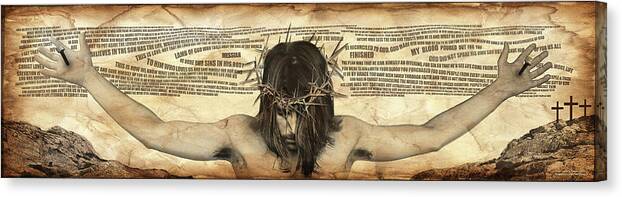 Christian Canvas Print featuring the digital art Forgiveness by Vicki Zimmerly Carson