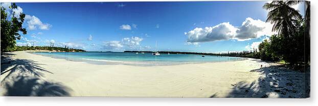 Panorama Canvas Print featuring the photograph Kuto Bay morning pano by Dorothy Darden