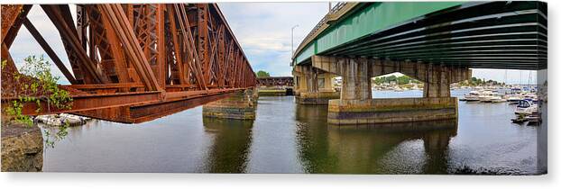 Bridge Canvas Print featuring the photograph Old and New by Matt Swinden
