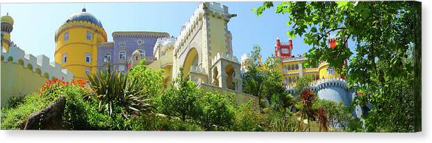 Sintra Canvas Print featuring the photograph Sintra Castle by Patricia Schaefer