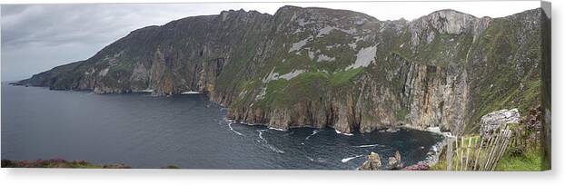Sliabh Liag Canvas Print featuring the photograph Slieve League Cliffs by John Moyer