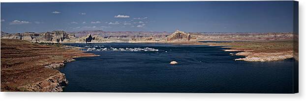 Lake Powell Canvas Print featuring the photograph The Grand View of Wahweap Bay by Lucinda Walter