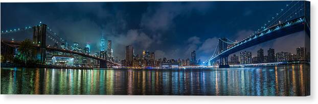 America Canvas Print featuring the photograph Bridges Of New York by Ivan Kokoulin