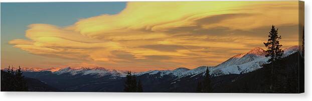 Landscape Canvas Print featuring the photograph Mothership Sunset I by Ivan Franklin