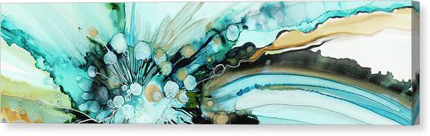  Canvas Print featuring the painting Beautiful in Blue by Julie Tibus