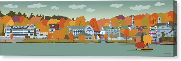 Meredith Nh Canvas Print featuring the digital art Meredith by Marian Federspiel