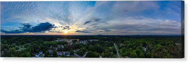 Aerial Canvas Print featuring the photograph Sunset of Powder Springs by Marcus Jones