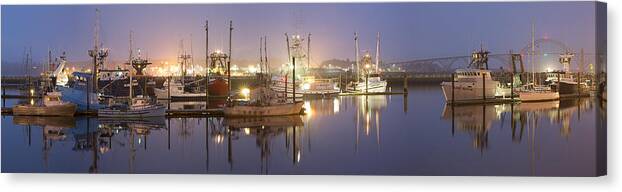 Sky Canvas Print featuring the photograph Early Morning Harbor II by Jon Glaser