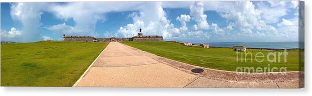 El Morro Canvas Print featuring the photograph El Morro walkway by Carey Chen