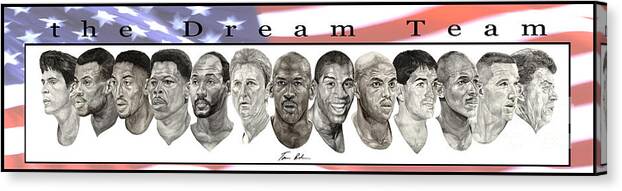 The Dream Team Canvas Print featuring the painting the Dream Team by Tamir Barkan