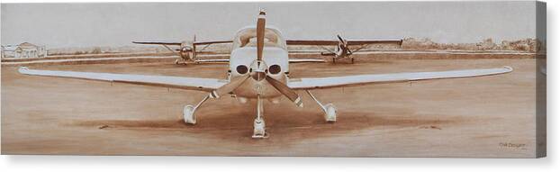 Cirrus Canvas Print featuring the painting Waiting on the pilot by Dreyer Wildlife Print Collections 