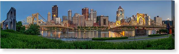 Pittsburgh Canvas Print featuring the photograph Nor'side Pano by Jennifer Grover