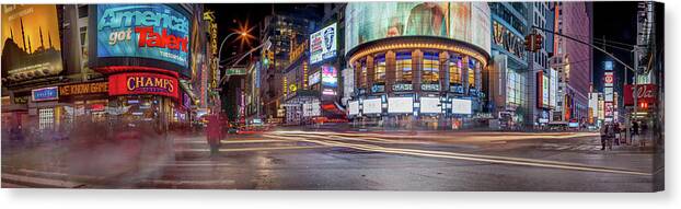Nights On Broadway Canvas Print featuring the photograph Nights On Broadway by Az Jackson