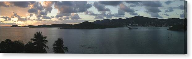 St. Thomas Canvas Print featuring the photograph St. Thomas at Dusk by Gary Lobdell