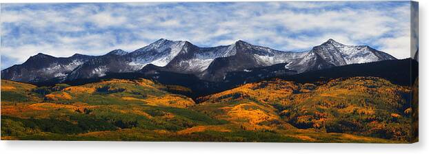 Kebler Pass Canvas Print featuring the photograph Kebler Pass Fall Colors by Darren White