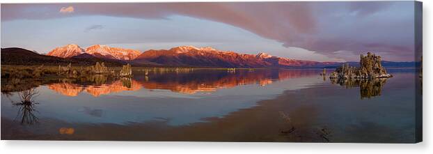 Panorama Canvas Print featuring the photograph Mono Lake Panorama by Zane Paxton