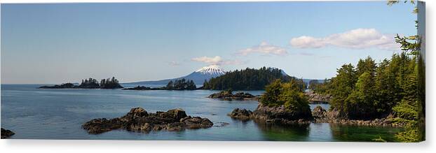 Photography Canvas Print featuring the photograph View Toward Mount Edgecumbe, Sitka Bay by Panoramic Images