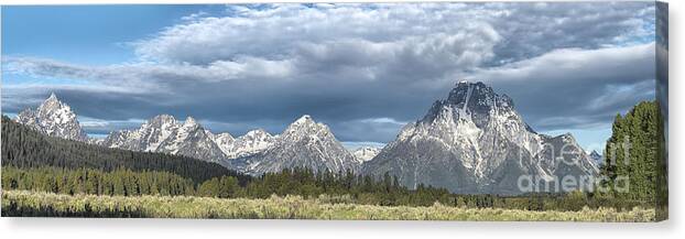 Grand Teton Canvas Print featuring the photograph Approaching Storm in the Tetons by Sandra Bronstein