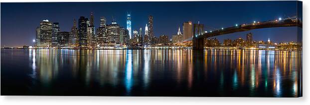 New York Canvas Print featuring the photograph New York City Skyline by Shane Psaltis