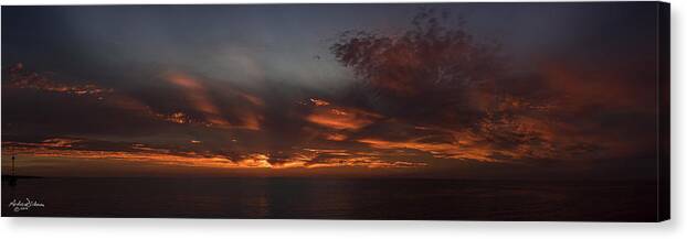 Sunset Canvas Print featuring the photograph A F T E R G L O W by Andrew Dickman