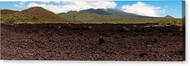 Lava Canvas Print featuring the photograph End of the Road by Susan Rissi Tregoning