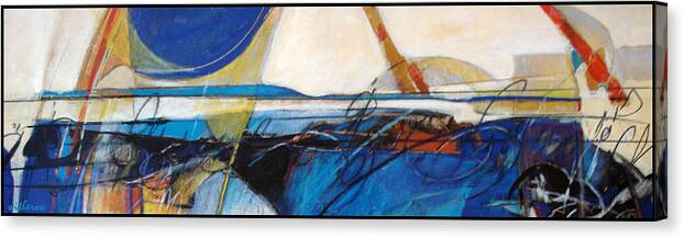 Abstract Canvas Print featuring the painting Oregon coast by Dale Witherow