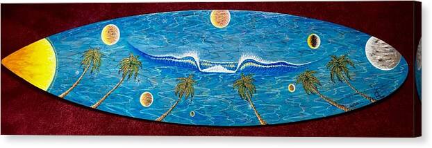 Planet Surf Canvas Print featuring the painting Planet surf by Paul Carter