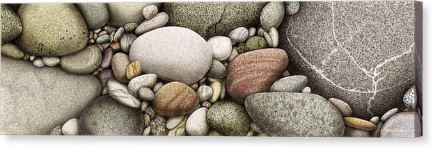 Jon Q Wright Canvas Print featuring the painting Shore Stones by JQ Licensing