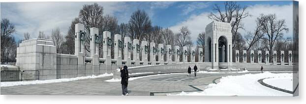 World War Ii Memorial Canvas Print featuring the photograph World War II Panorama by George Taylor