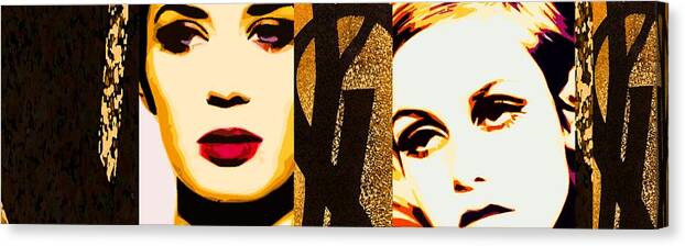 Designer Fashion Canvas Print featuring the painting YLS Retrospective by Lelia DeMello