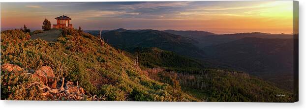 Altitude Canvas Print featuring the photograph Snow Camp Lookout by Leland D Howard