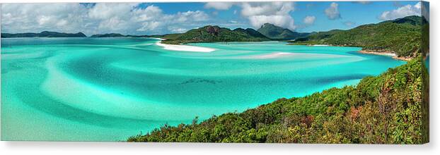 Whitsundays Canvas Print featuring the photograph Australia - Hill inlet panorama by Olivier Parent