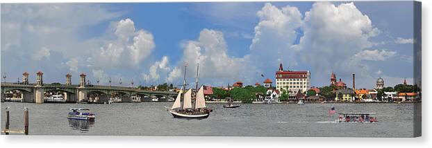 St. Augustine Canvas Print featuring the mixed media Spirit of St Augustine Second Edition by John Brown