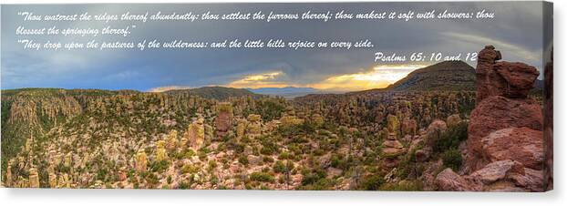 Mountains Canvas Print featuring the photograph The Little Hills Rejoice by Robert Harris