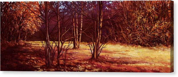 Nature Canvas Print featuring the painting The Clearing by Hans Neuhart