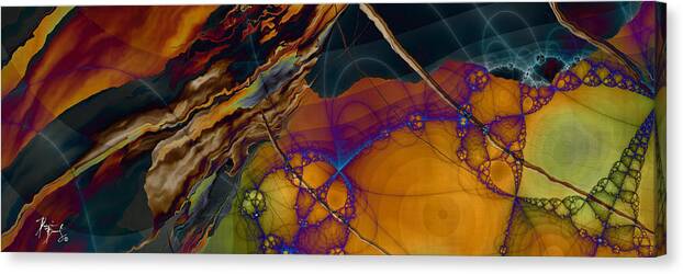 Fractal Digital Art Canvas Print featuring the digital art Ph-15 by Dennis Brady