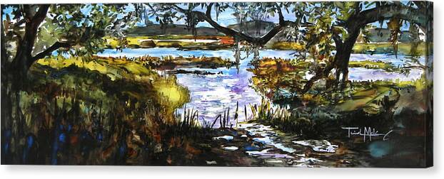Charleston Canvas Print featuring the painting Lowcountry Summer Marsh IV by Trish McKinney