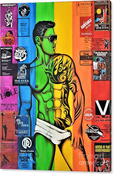 Gay Pride Canvas Print featuring the mixed media Bursting with Pride by Joseph Sonday