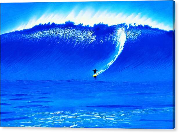 Surfing Canvas Print featuring the painting Oregon 2010 by John Kaelin