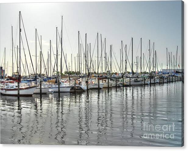 Boats Canvas Print featuring the photograph The Trail To Water by Anthony Wilkening