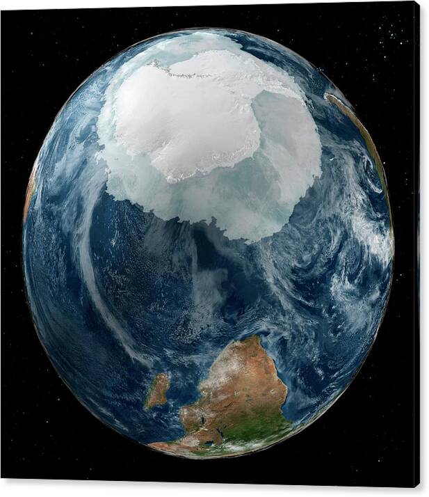 Antarctica And Southern Africa by Nasa/goddard Space Flight Center Scientific Visualization Studio/science Photo Library
