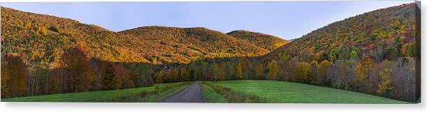 Catskill Mountains Canvas Print featuring the photograph Golden Light on the Catskills by Mark Papke