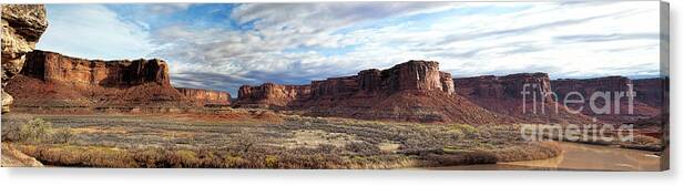 Canyonlands Canvas Print featuring the photograph Roll On River by Jim Garrison